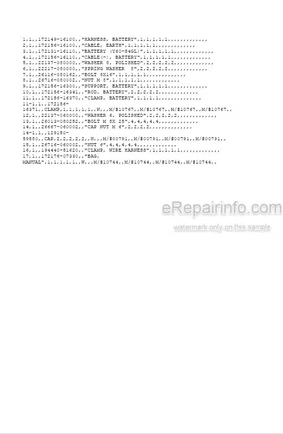 Photo 5 - Yanmar B05 Parts Catalog Excavator