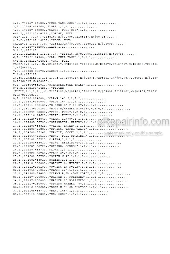 Photo 5 - Yanmar B08 Parts Catalog Excavator