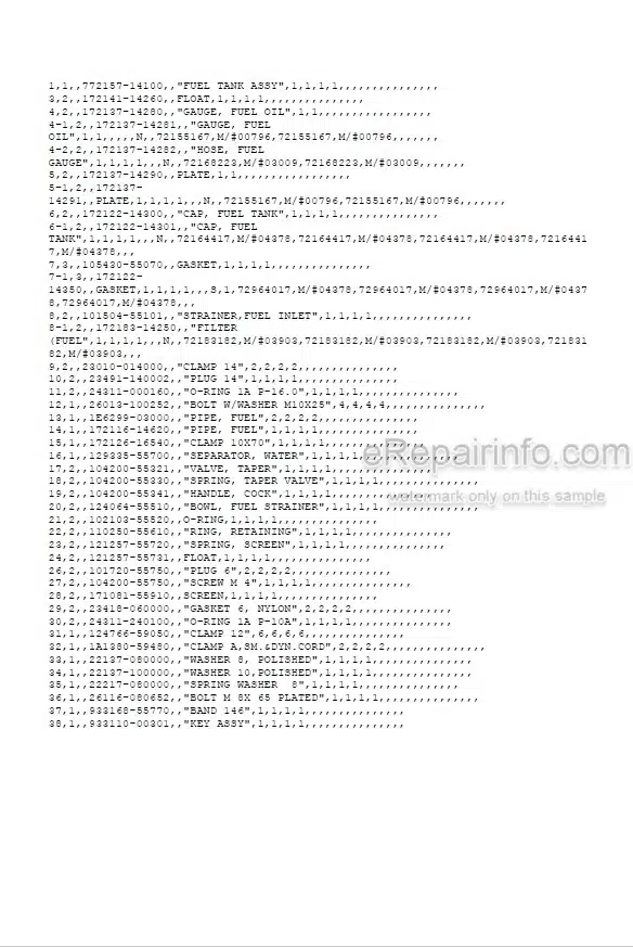 Photo 5 - Yanmar B08 Parts Catalog Excavator