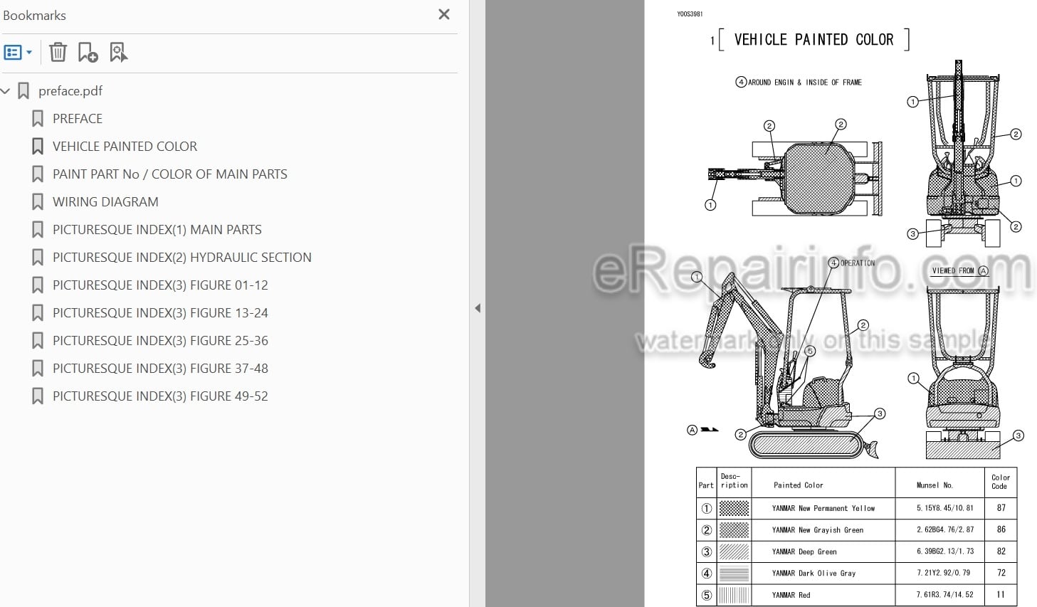 Photo 3 - Yanmar B12-3 Parts Catalog Excavator