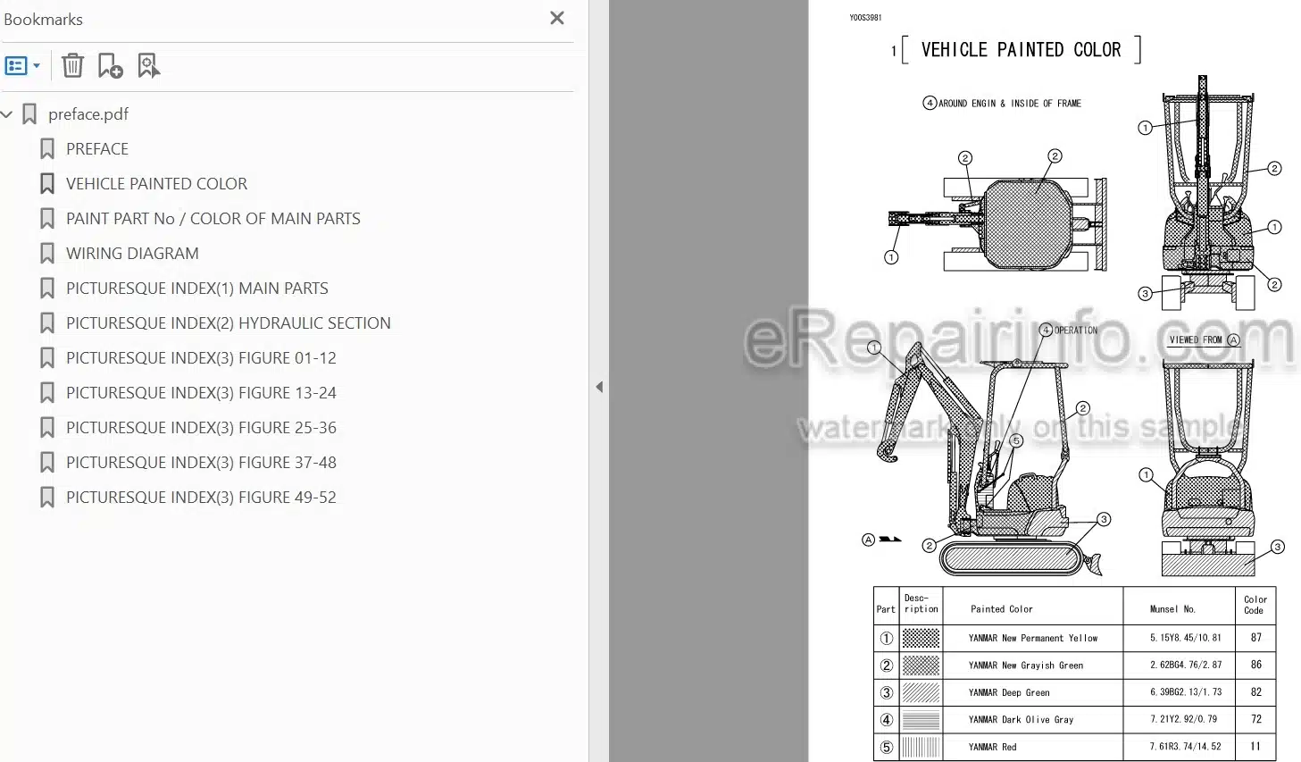 Photo 3 - Yanmar B12-3 Parts Catalog Excavator