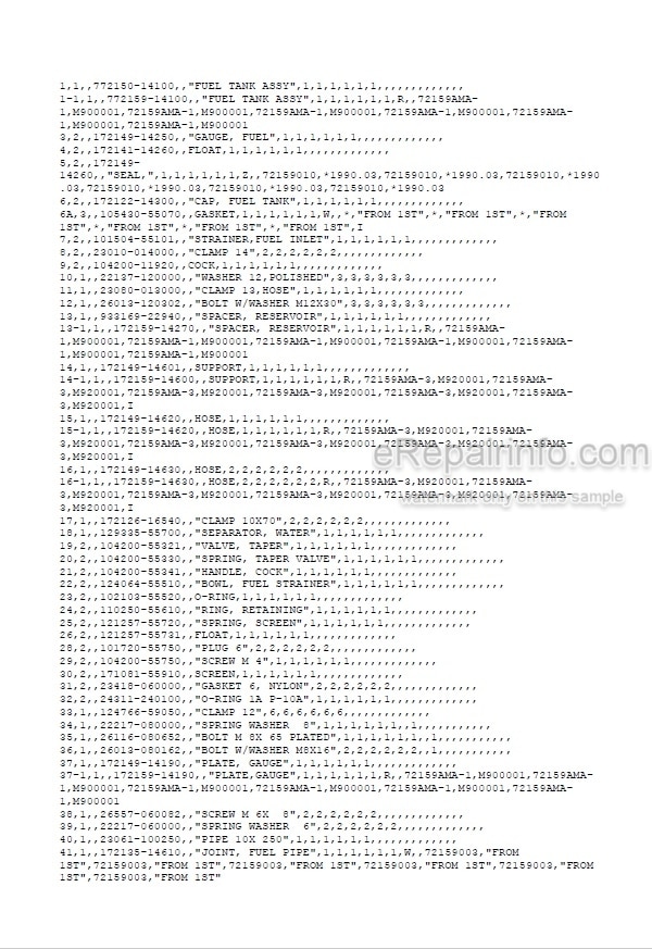 Photo 5 - Yanmar B12 B17 Parts Catalog Excavator