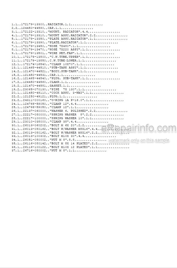 Photo 5 - Yanmar B15 Parts Catalog Excavator