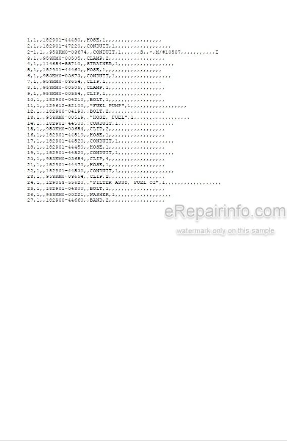 Photo 5 - Yanmar B1U-1 Parts Catalog Excavator