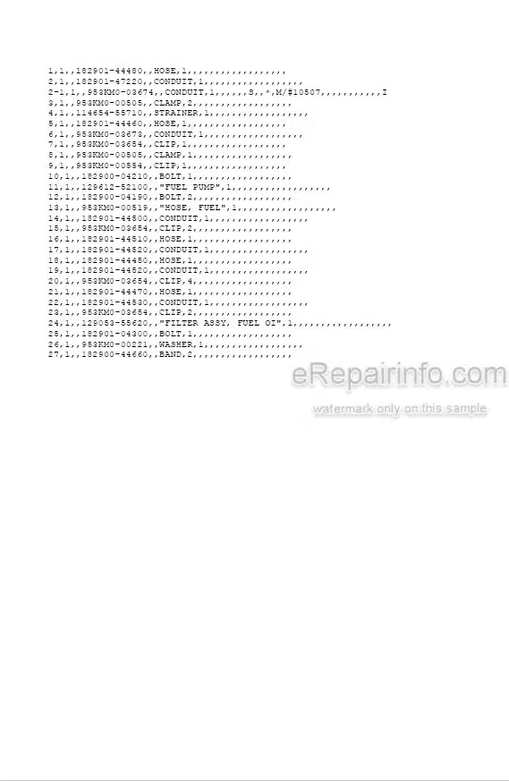 Photo 5 - Yanmar B1U-1 Parts Catalog Excavator