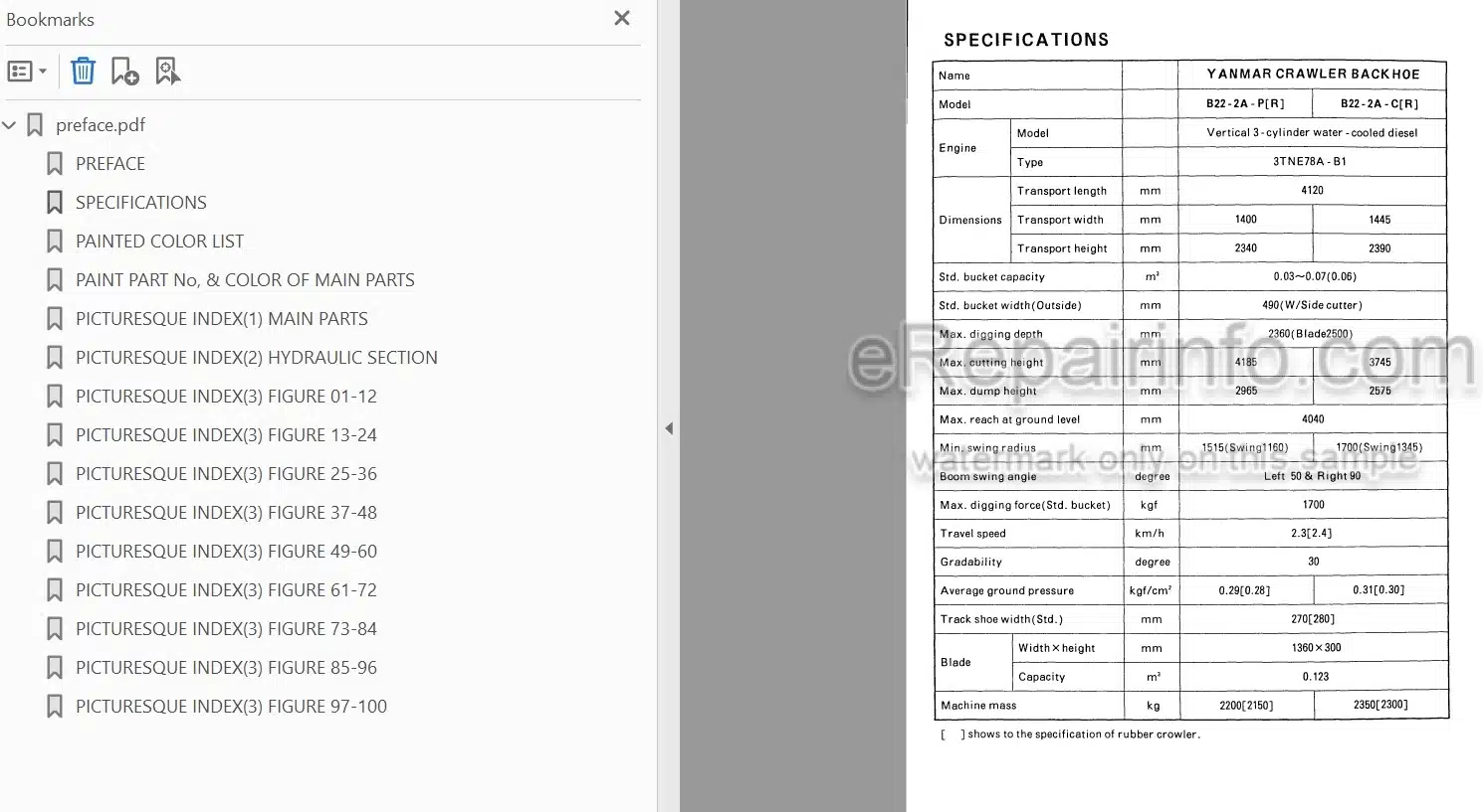 Photo 4 - Yanmar B22-2A Parts Catalog Excavator