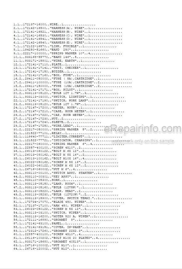 Photo 5 - Yanmar B22 Parts Catalog Excavator