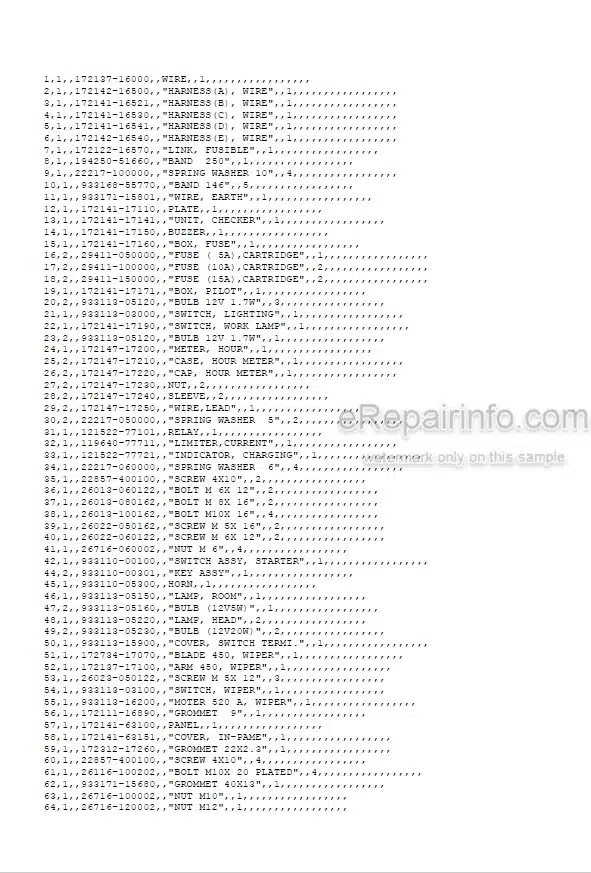 Photo 5 - Yanmar B22 Parts Catalog Excavator