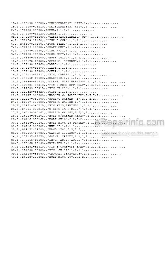 Photo 5 - Yanmar B27-2A Parts Catalog Excavator