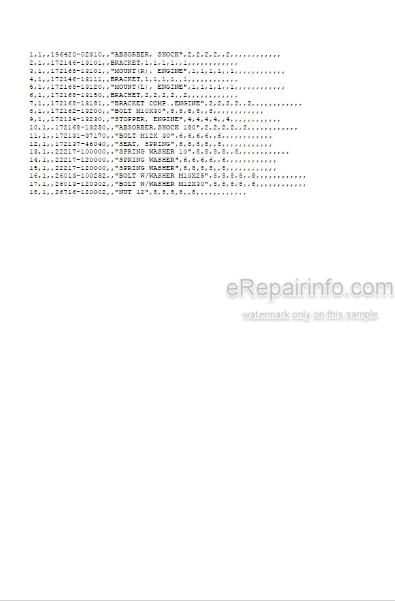 Photo 5 - Yanmar B27-2B Parts Catalog Excavator