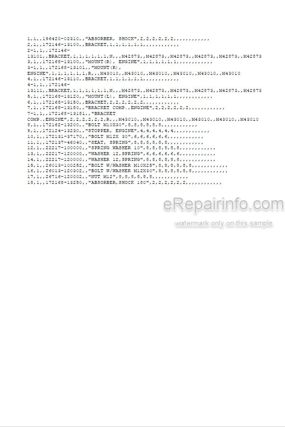 Photo 5 - Yanmar B27-2 Parts Catalog Excavator