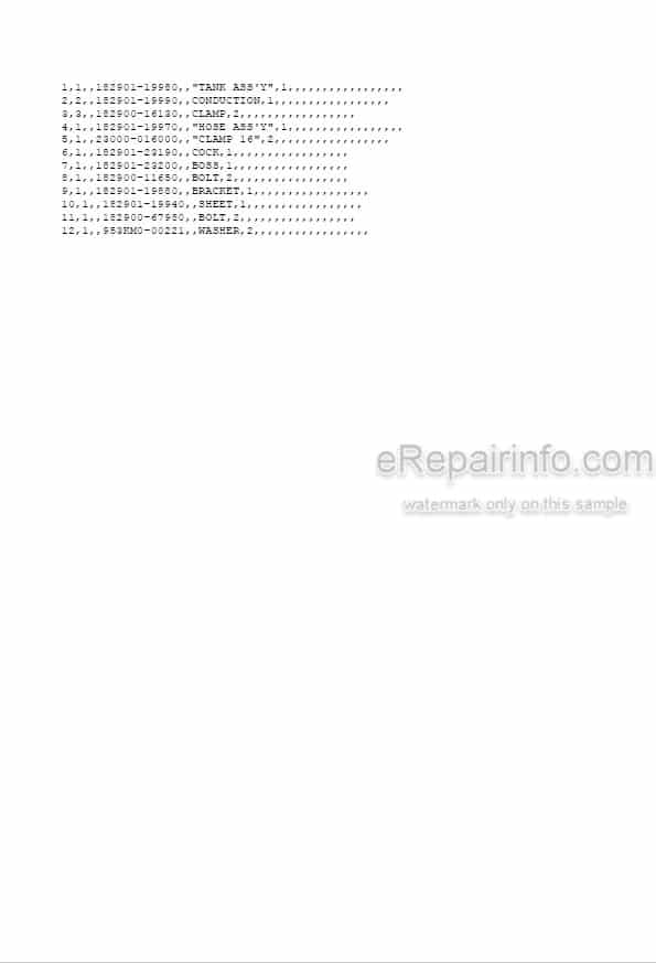 Photo 5 - Yanmar B2U-1 Parts Catalog Excavator
