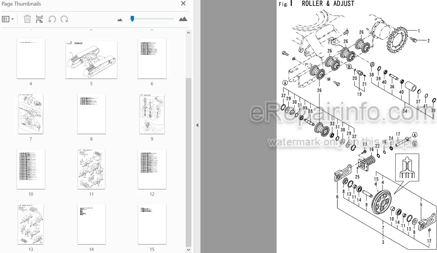 Photo 3 - Yanmar B30V-1 Parts Catalog Excavator