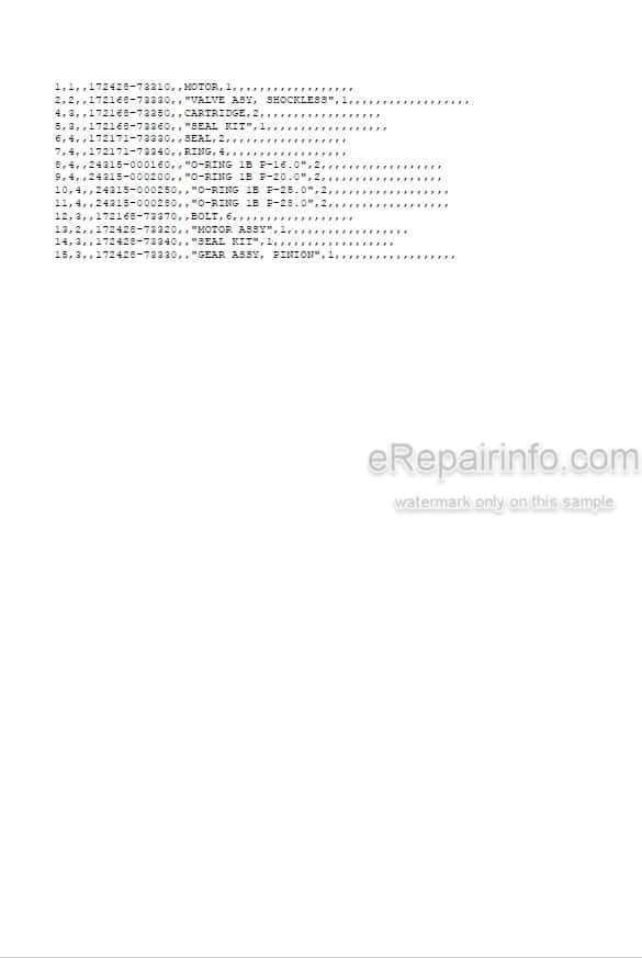 Photo 4 - Yanmar B30V-1 Parts Catalog Excavator