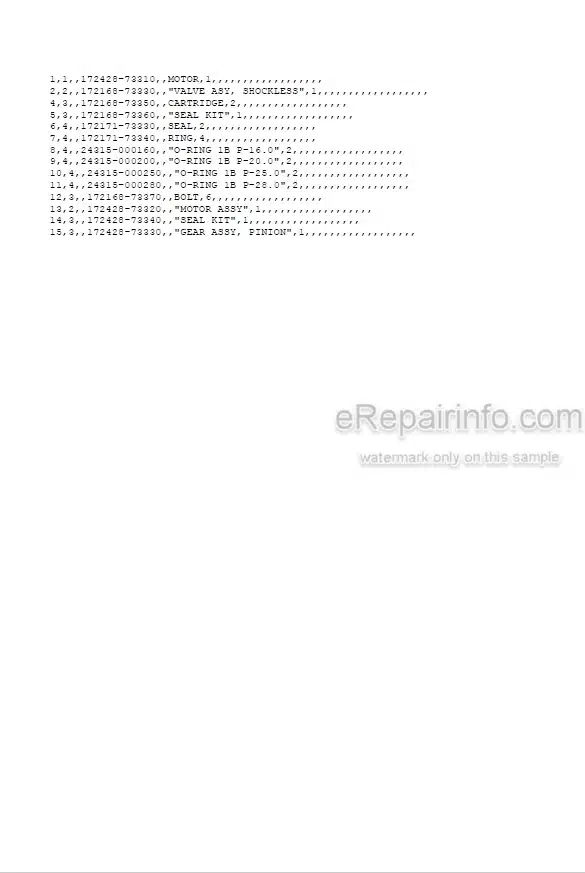 Photo 4 - Yanmar B30V-1 Parts Catalog Excavator
