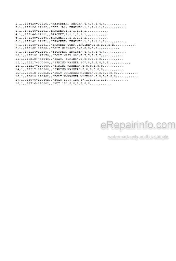 Photo 5 - Yanmar B37-2A Parts Catalog Excavator