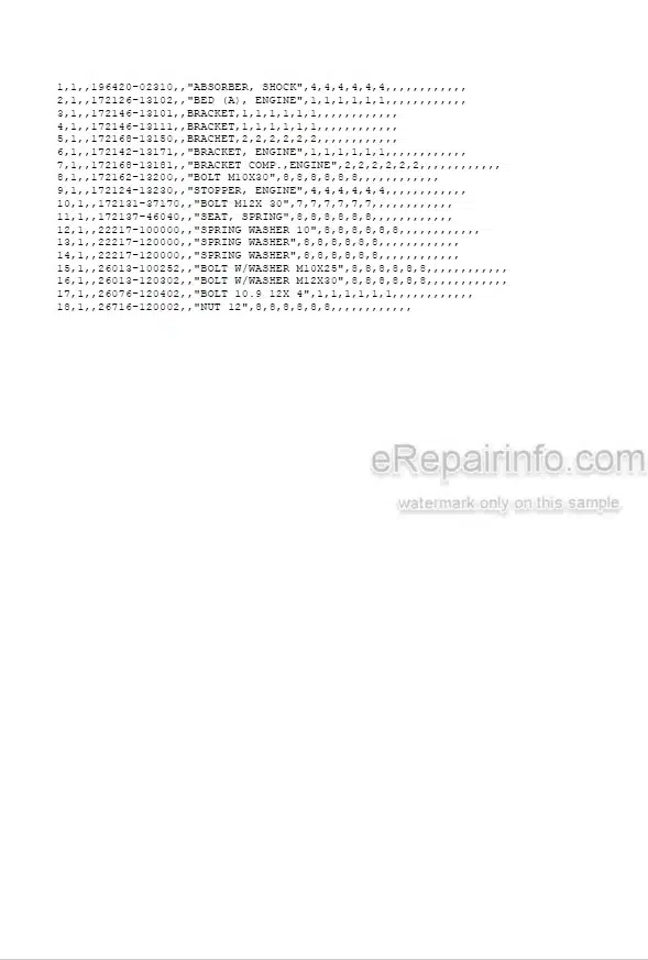 Photo 5 - Yanmar B37-2A Parts Catalog Excavator