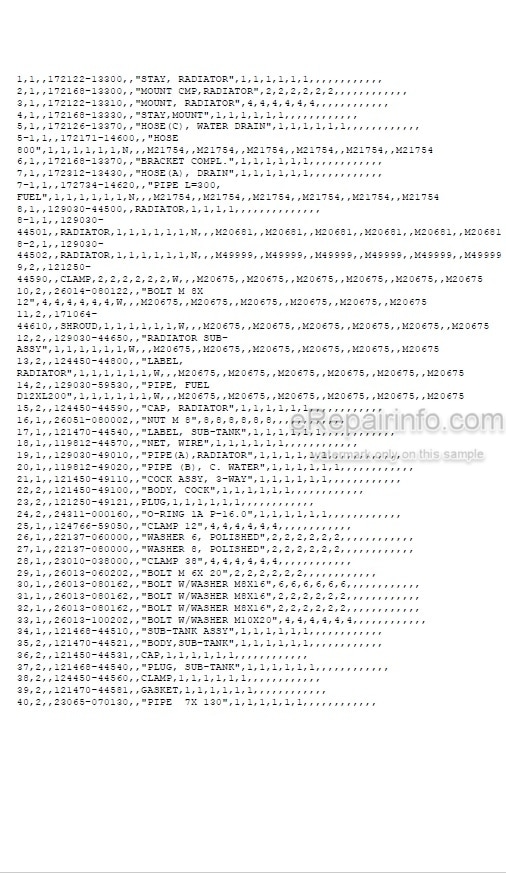 Photo 5 - Yanmar B37-2 Parts Catalog Excavator