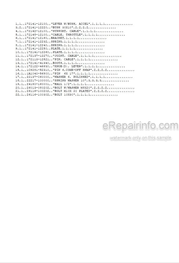Photo 5 - Yanmar B37-P B37-PR B37-C B37-CR Parts Catalog Excavator