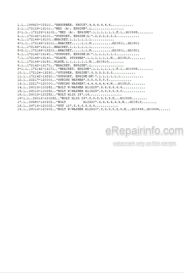 Photo 5 - Yanmar B3 B3-1 B3-2 Parts Catalog Excavator