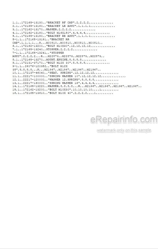 Photo 5 - Yanmar B50-2 Parts Catalog Excavator