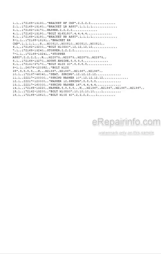 Photo 5 - Yanmar B50-2 Parts Catalog Excavator