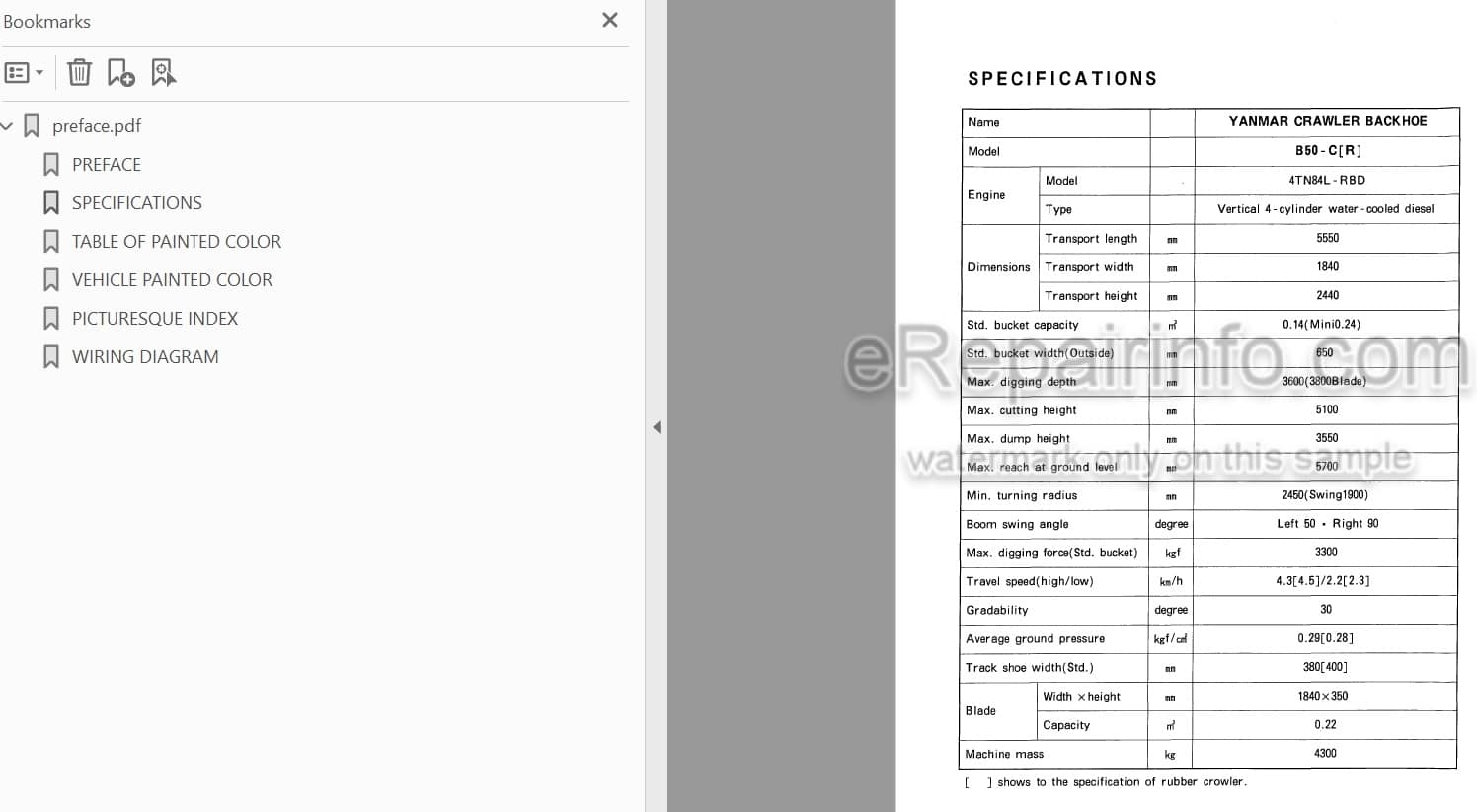 Photo 4 - Yanmar B50 B50-1 Parts Catalog Excavator