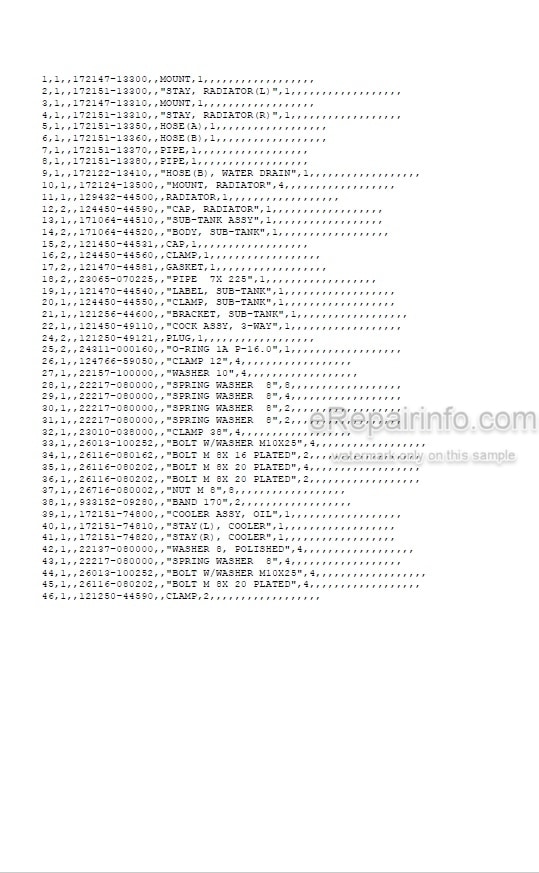 Photo 5 - Yanmar B50 B50-1 Parts Catalog Excavator