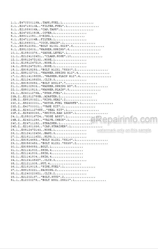 Photo 5 - Yanmar B55W-1 Parts Catalog Wheel Excavator