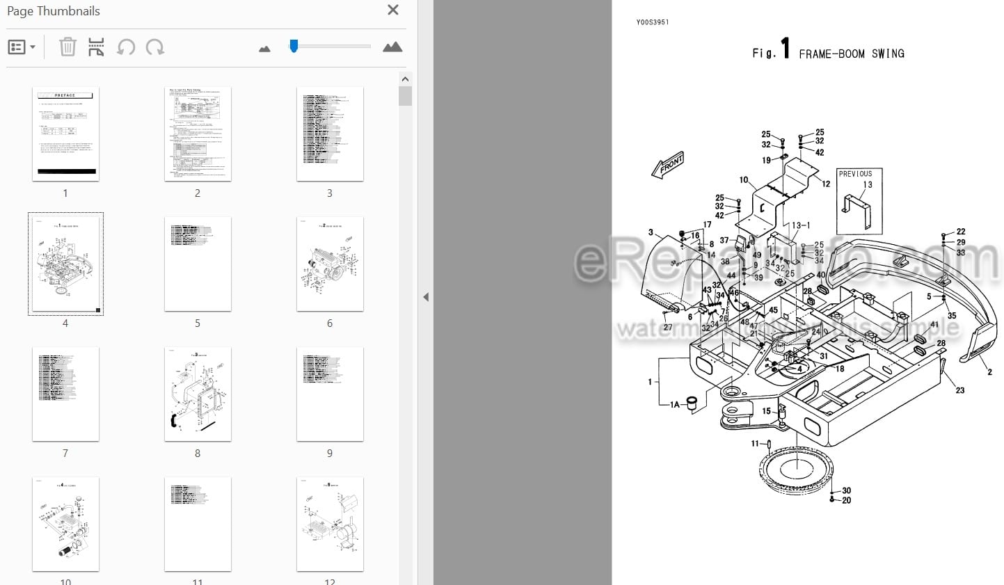 Photo 3 - Yanmar B55W Parts Catalog Wheel Excavator