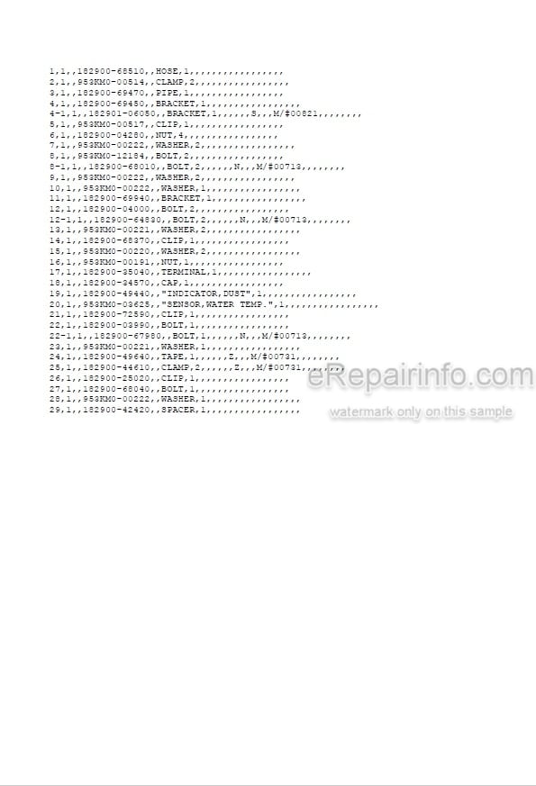 Photo 5 - Yanmar B6U B6U-1 Parts Catalog Excavator
