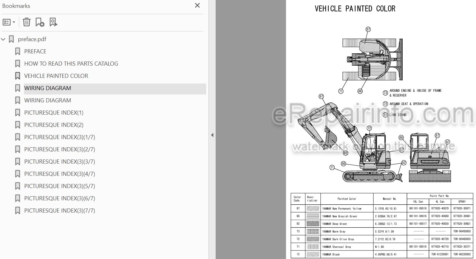 Photo 3 - Yanmar B7-5A Parts Catalog Excavator
