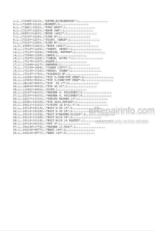 Photo 5 - Yanmar B7-5A Parts Catalog Excavator
