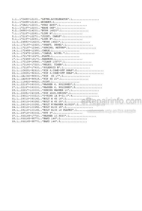 Photo 5 - Yanmar B7-5A Parts Catalog Excavator