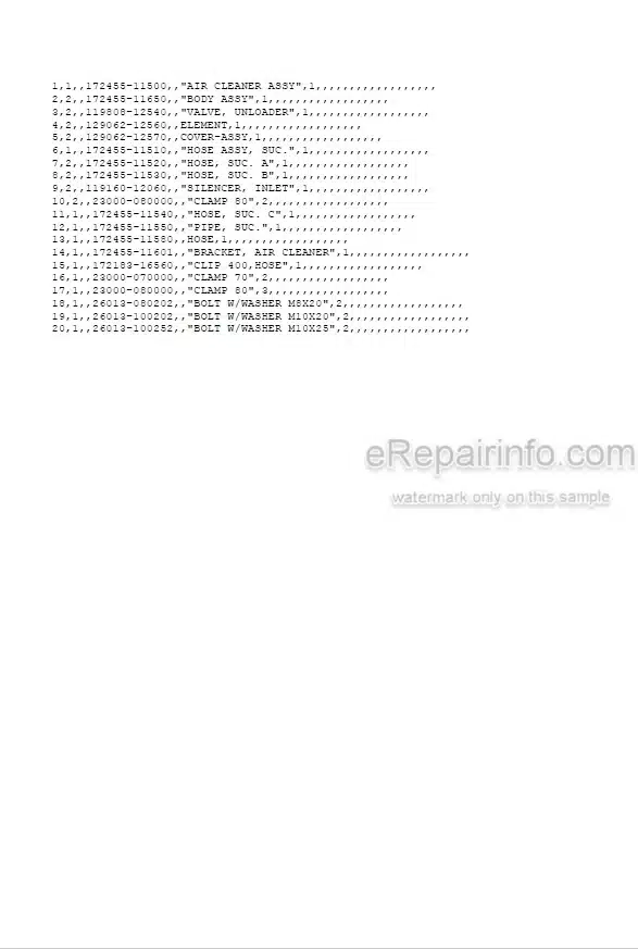 Photo 5 - Yanmar B7-5 Parts Catalog Excavator