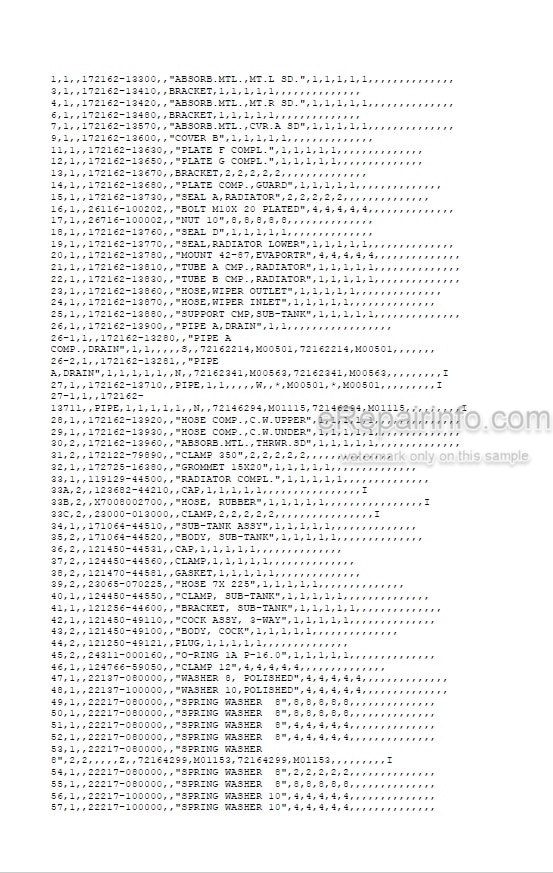 Photo 5 - Yanmar B7 Parts Catalog Excavator