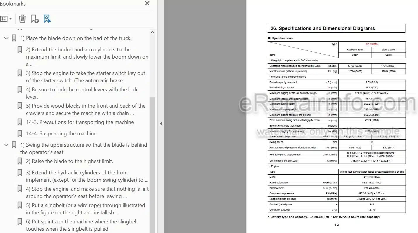 Photo 3 - Yanmar B7 Sigma Operation And Maintenance Manual Excavator