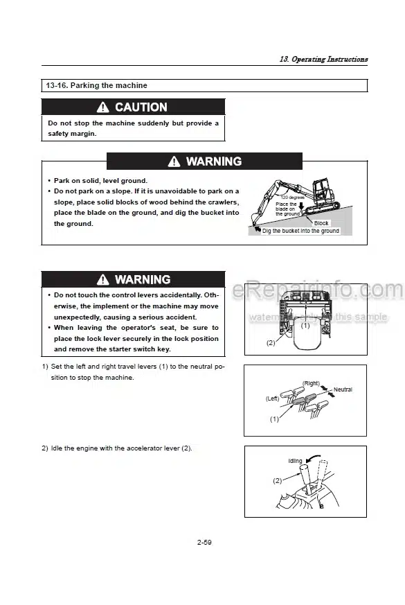 Photo 6 - Yanmar B55W Operation And Maintenance Manual Wheel Excavator