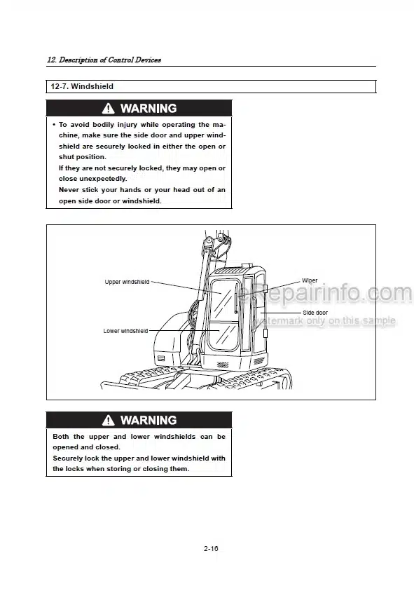 Photo 5 - Yanmar B7 Sigma Operation And Maintenance Manual Excavator