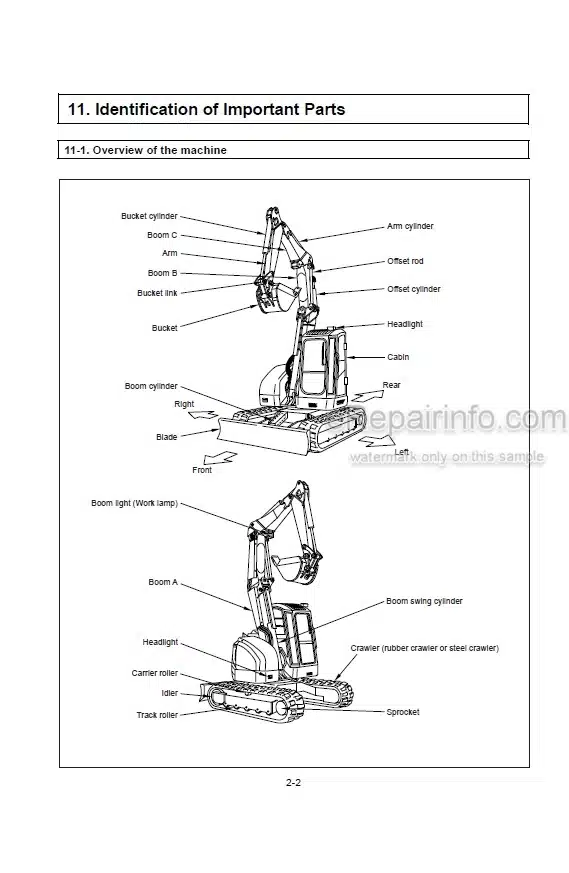 Photo 4 - Yanmar B7 Sigma Operation And Maintenance Manual Excavator