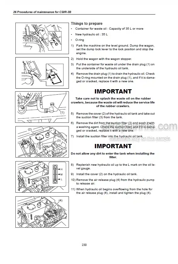 Photo 8 - Yanmar C12R-A C30R-A C50R-3B Operation And Maintenance Manual Crawler Carrier