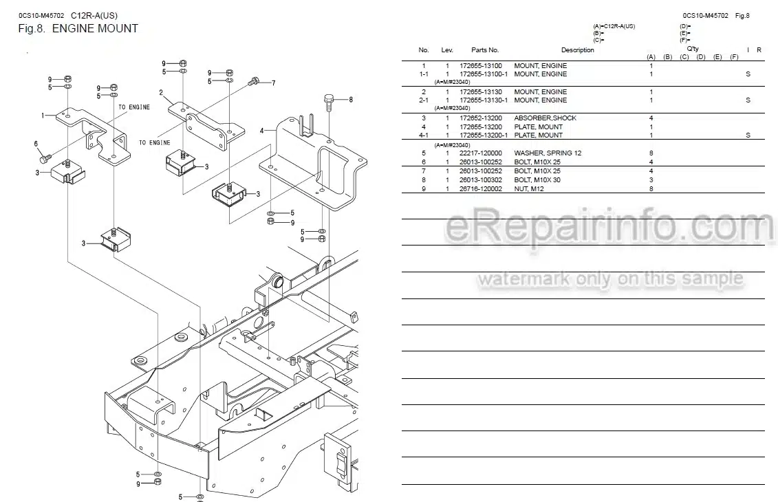 Photo 7 - Yanmar C12R Parts Catalog Crawler Carrier