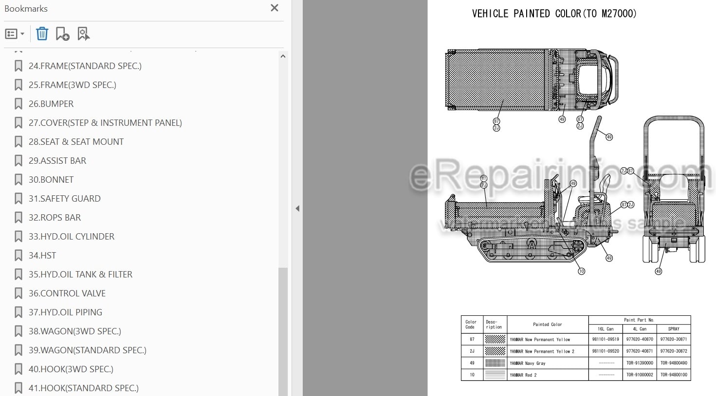 Photo 3 - Yanmar C12R-B Parts Catalog Crawler Carrier