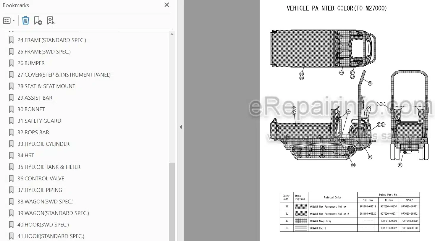 Photo 3 - Yanmar C12R-B Parts Catalog Crawler Carrier