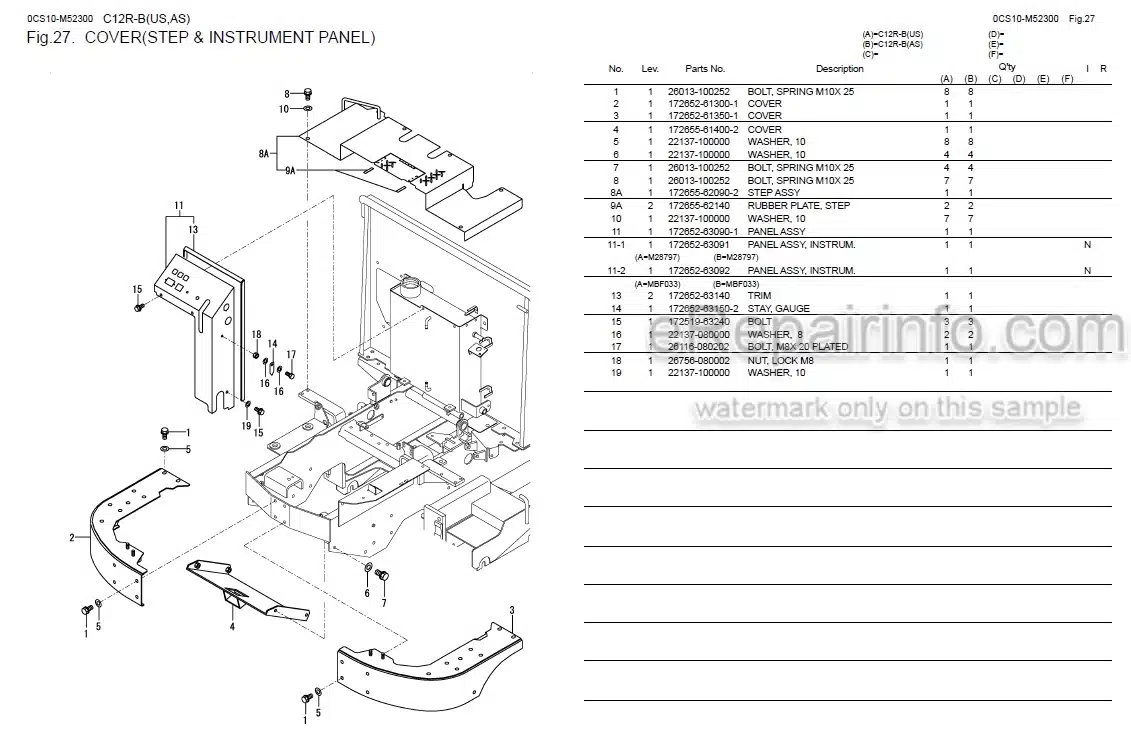 Photo 4 - Yanmar C12R-B Parts Catalog Crawler Carrier