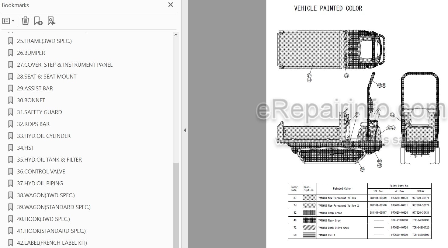 Photo 4 - Yanmar C12R Parts Catalog Crawler Carrier