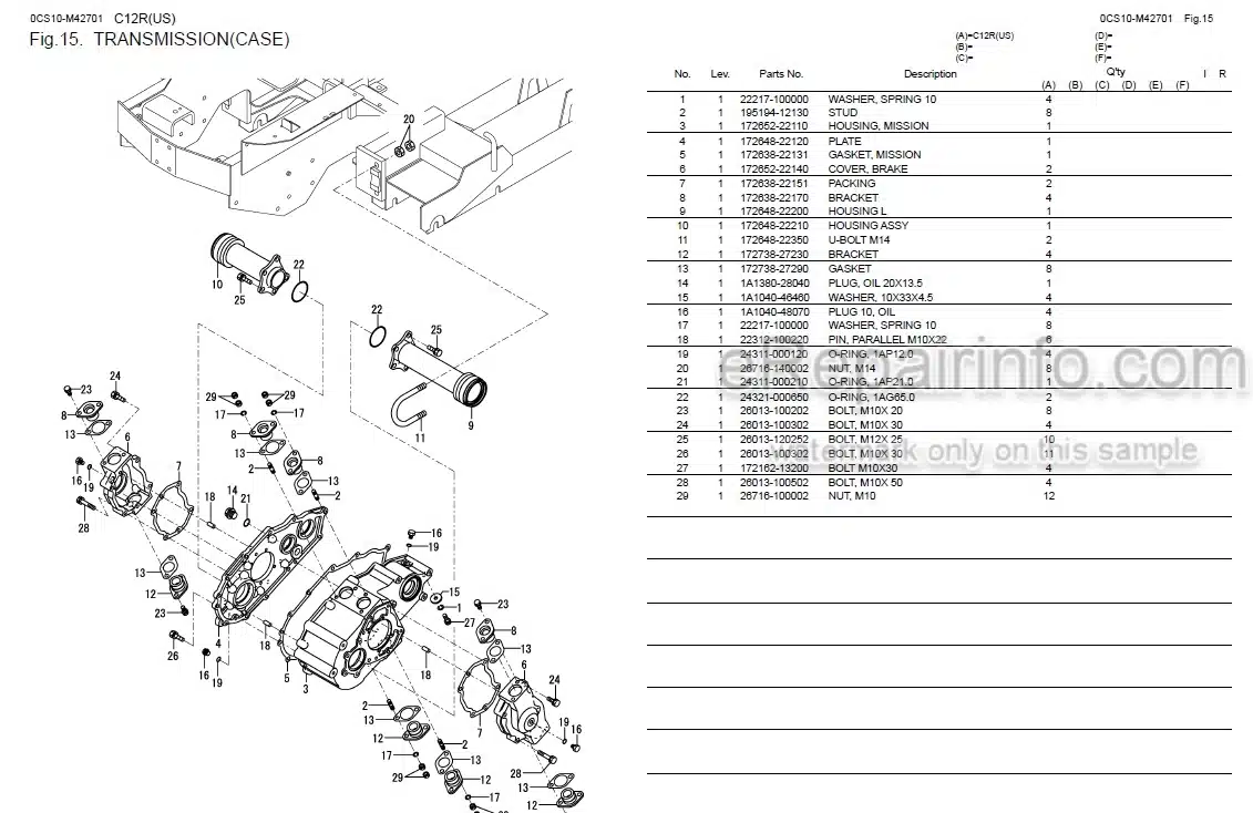 Photo 10 - Yanmar C12R Parts Catalog Crawler Carrier