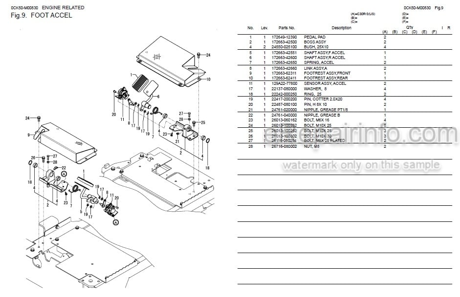 Photo 6 - Yanmar C30RUS-2B Parts Catalog Crawler Carrier