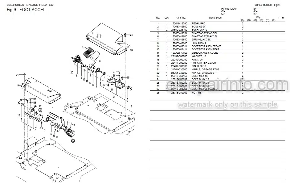 Photo 7 - Yanmar C30R Parts Catalog Crawler Carrier