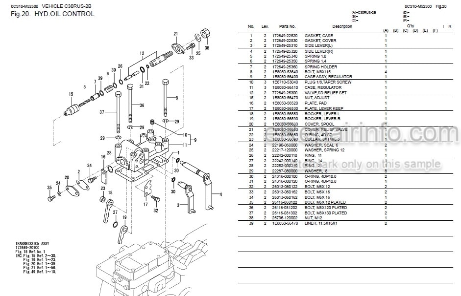 Photo 5 - Yanmar C30RUS-2B Parts Catalog Crawler Carrier